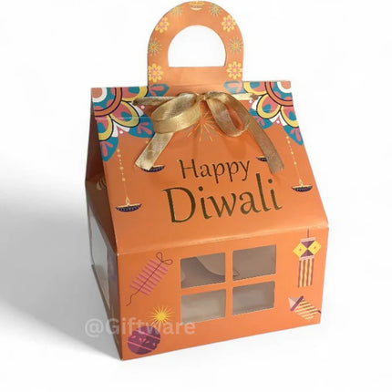 Diwali Hut Shape Hamper Box with Gold Foiling