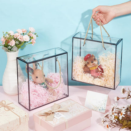PVC Clear Gift Bag Black (Small - 5.5" x 3" x 5.5")