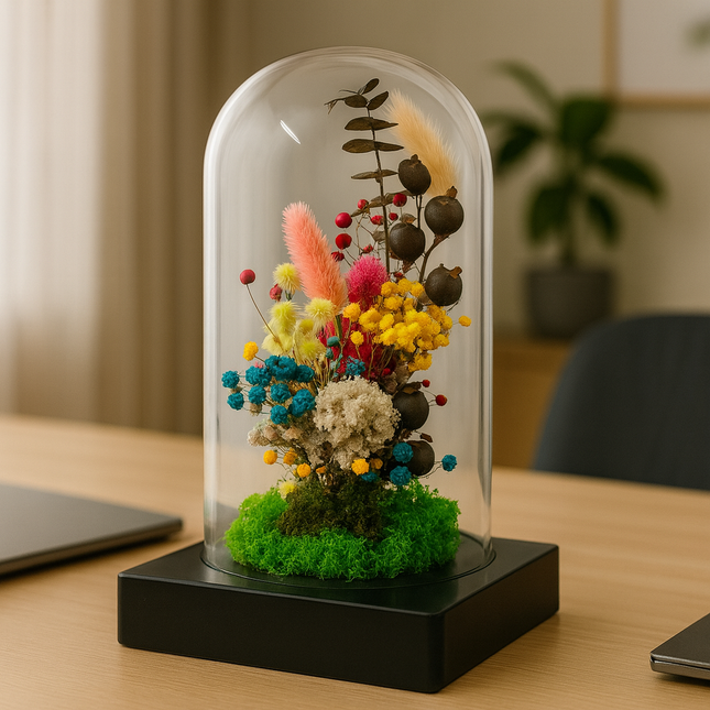 Forest Dome with Preserved Flowers