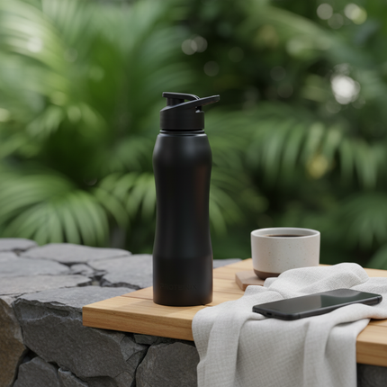 PureSip Curvy Steel Bottle - 750ml
