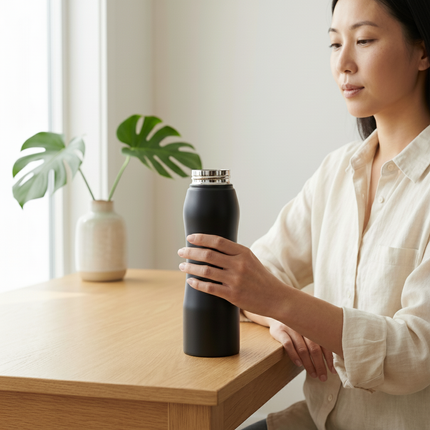 PureSip Curvy Steel Bottle - 750ml
