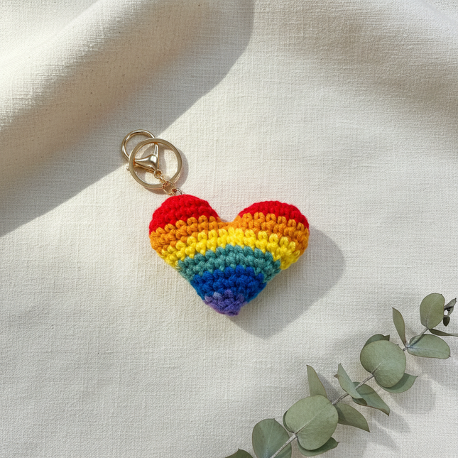 Heart Crochet Keychain