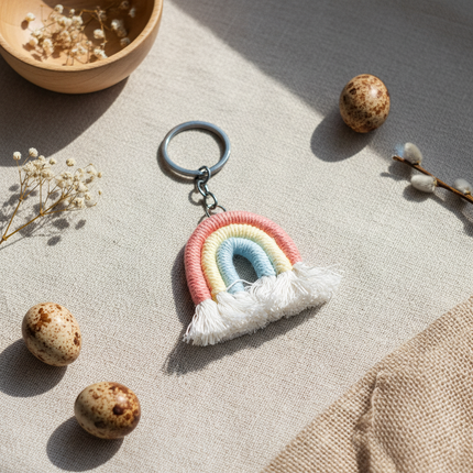 Rainbow Crochet Keychain (Small)