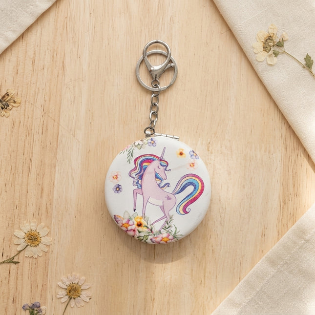 Unicorn Pocket Mirror Keychain