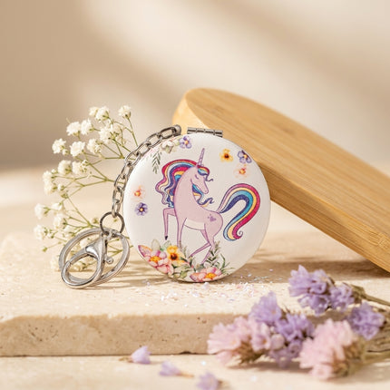 Unicorn Pocket Mirror Keychain