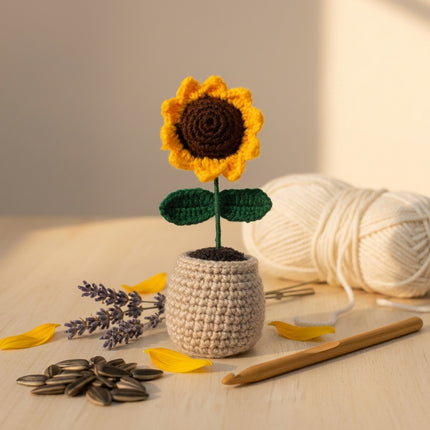 Crochet Sunflower Plant