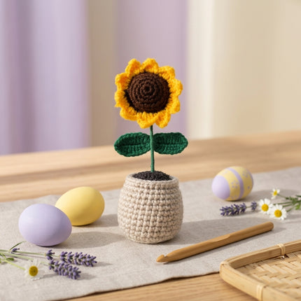 Crochet Sunflower Plant