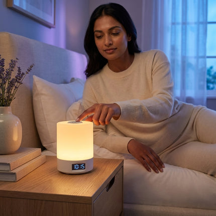 GlowNest Clock Lamp