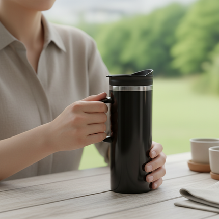 Lustre Stainless Steel Mug (Piano Black)