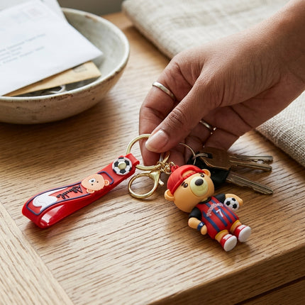 Goal Getter Bear Keychain (Red)