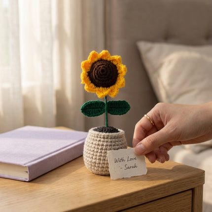 Crochet Sunflower Plant