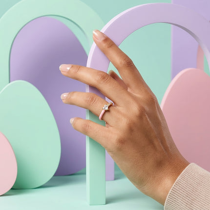 Heart Stone Ring - Pink