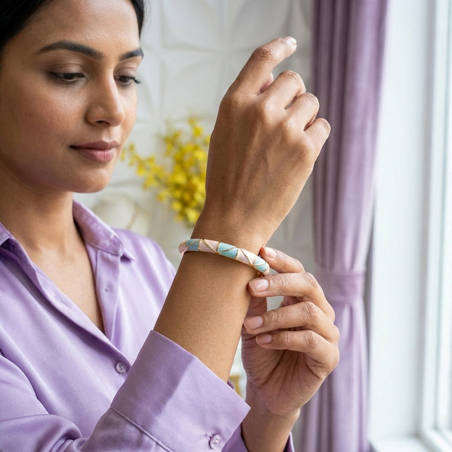 Pastel Sorbet Glow Enamel Bangle