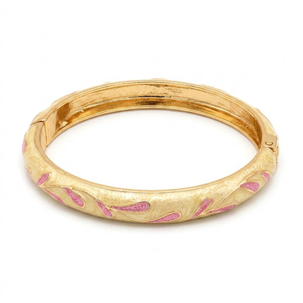 Rose Blush Glow Enamel Bangle