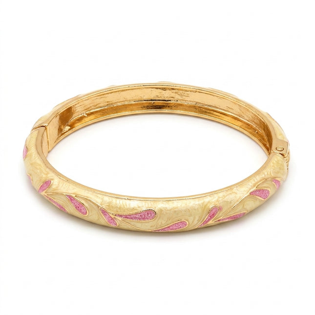 Rose Blush Glow Enamel Bangle