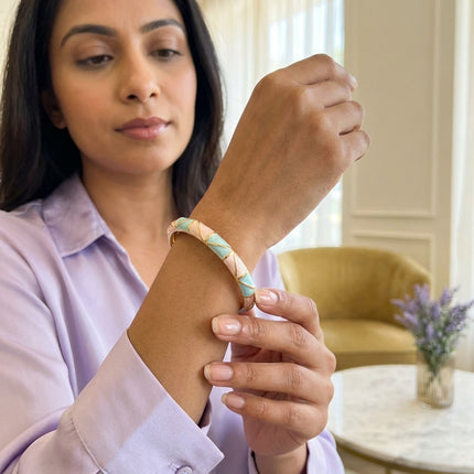 Pastel Sorbet Glow Enamel Bangle