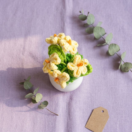 Crochet Mini Flower Pot - Yellow