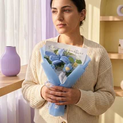 Crochet Lily Bouquet - Blue Blossom