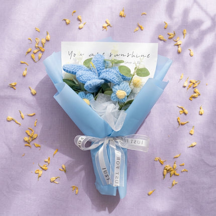 Crochet Lily Bouquet - Blue Blossom