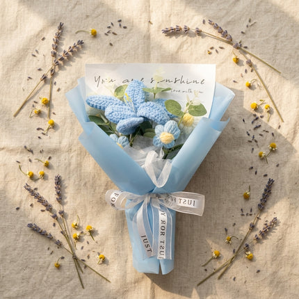 Crochet Lily Bouquet - Blue Blossom