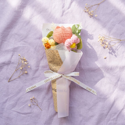 Crochet Tulip Bouquet - Pastel Bloom