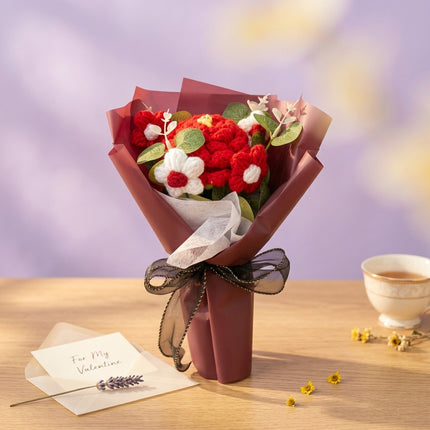 Crochet Royal Scarlet Bouquet