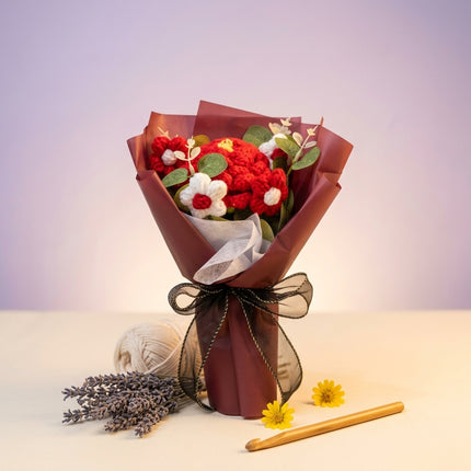 Crochet Royal Scarlet Bouquet