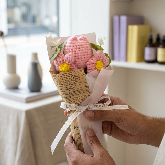 Crochet Tulip Bouquet - Blush Bloom