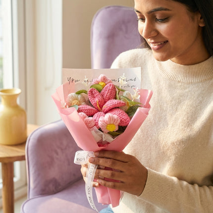 Crochet Lily Bouquet - Pink Blossom