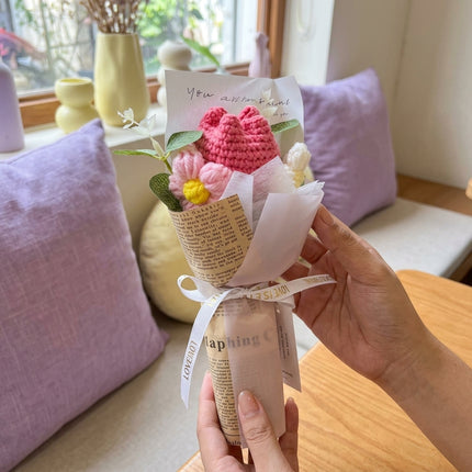 Crochet Tulip Bouquet - Blush Bloom
