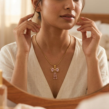 Bow Charm Necklace