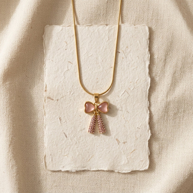 Bow Charm Necklace