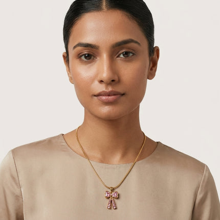 Bow Charm Necklace