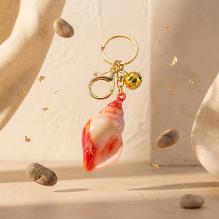Blush Tide Coral Keychain