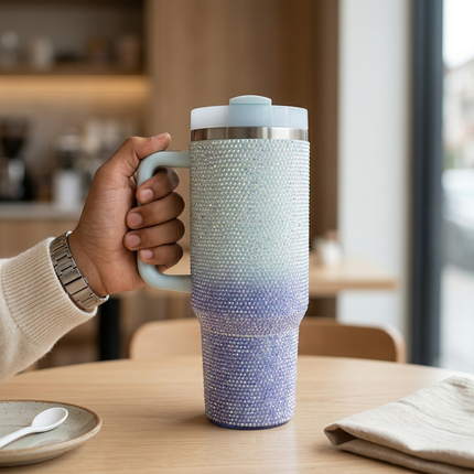 Stanley Tumbler 1200ml - Rhinestone White & Lavender