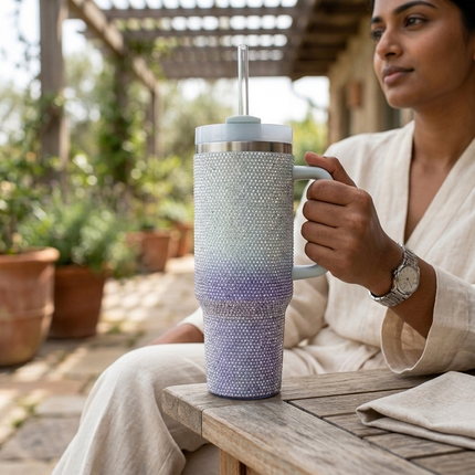 Stanley Tumbler 1200ml - Rhinestone White & Lavender
