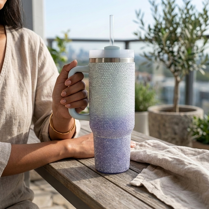 Stanley Tumbler 1200ml - Rhinestone White & Lavender