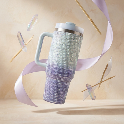 Stanley Tumbler 1200ml - Rhinestone White & Lavender