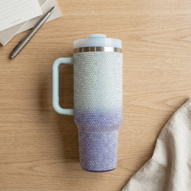 Stanley Tumbler 1200ml - Rhinestone White & Lavender