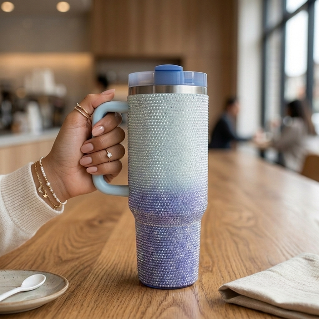 Stanley Tumbler 1200ml - Rhinestone White & Lavender