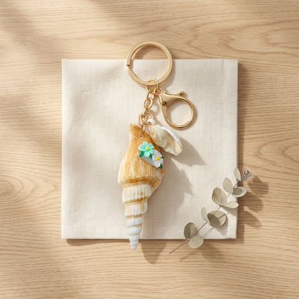 Flower Shell Keychain