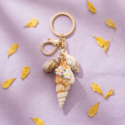 Flower Shell Keychain