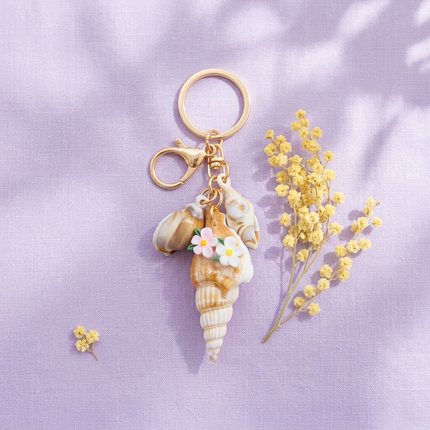 Flower Shell Keychain
