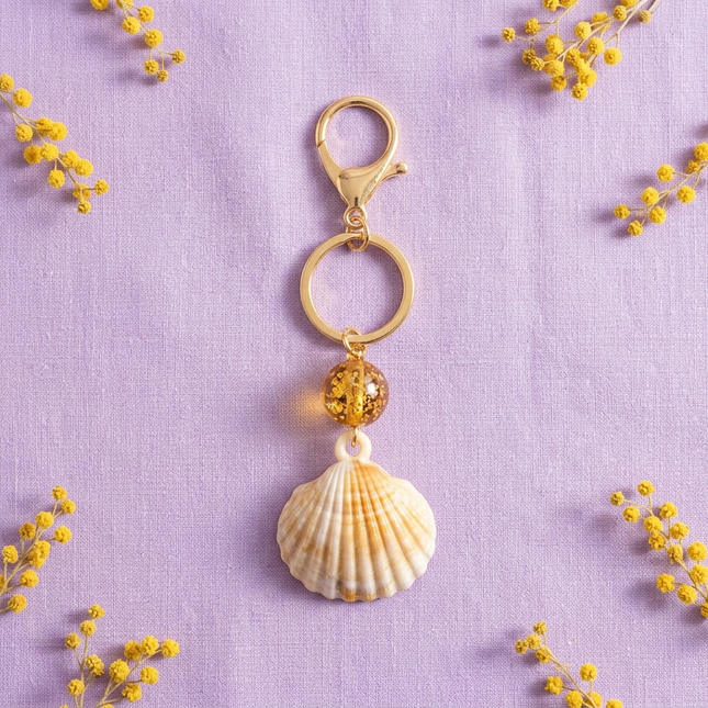 Golden Shell Keychain