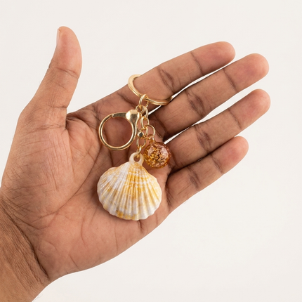 Golden Shell Keychain