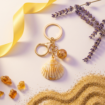 Golden Shell Keychain