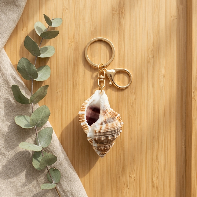Spiral Shell Keychain