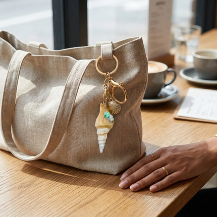 Flower Shell Keychain