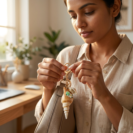 Flower Shell Keychain