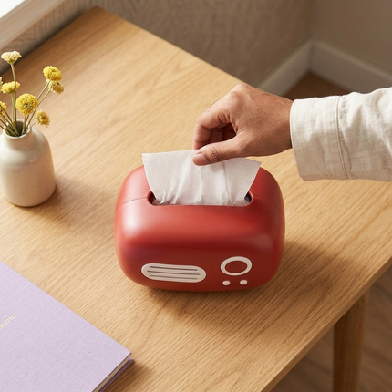 Vintage Radio Tissue Box (Red)